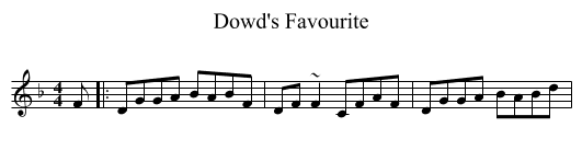Dowd's Favourite - staff notation