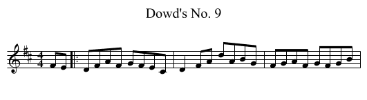Dowd's No. 9 - staff notation