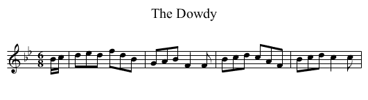 Dowdy, The - staff notation