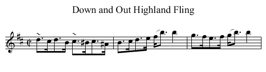 Down and Out Highland Fling - staff notation