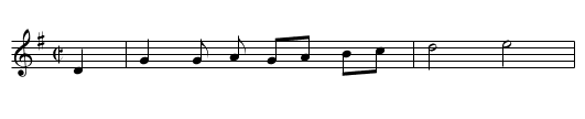 Down by a river side - staff notation