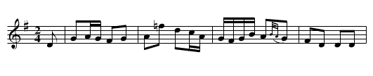 Down by the Ocean Tide - staff notation