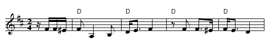 Down by the riverside - staff notation