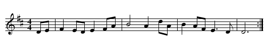 Down By the Sally Garden - staff notation