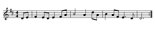Down By the Sally Garden - staff notation
