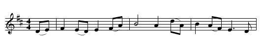Down by the Sally Gardens - staff notation