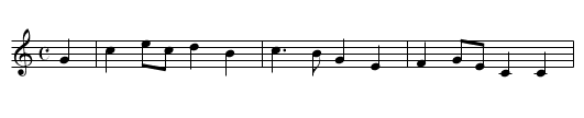 Down by the Sally Gardens - staff notation
