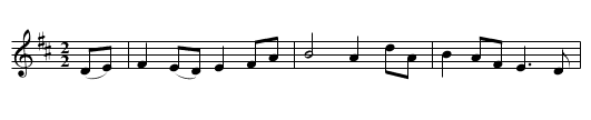 Down by the Sally Gardens - staff notation