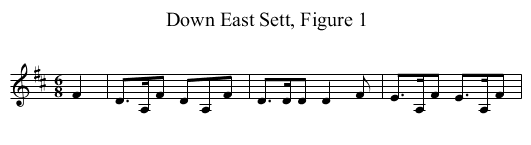 Down East Sett, Figure 1 - staff notation
