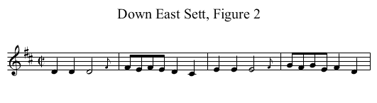 Down East Sett, Figure 2 - staff notation