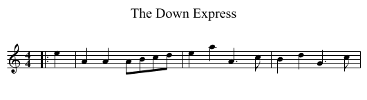 Down Express, The  - staff notation