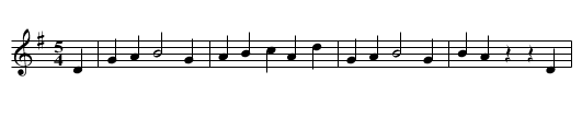 Down In Our Village Version 1 of 2 - staff notation