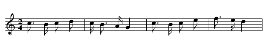 Down in the Meadows - staff notation
