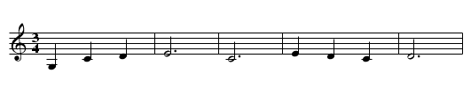 Down in the Valley - staff notation