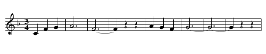 Down in the valley - staff notation