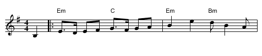 Down the Brae - staff notation