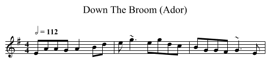 Down The Broom (Ador) - staff notation