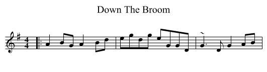 Down The Broom - staff notation