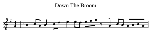Down The Broom - staff notation