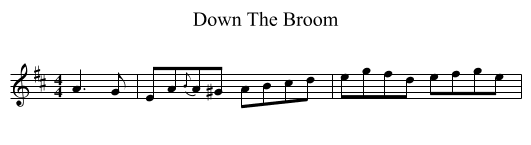 Down The Broom - staff notation