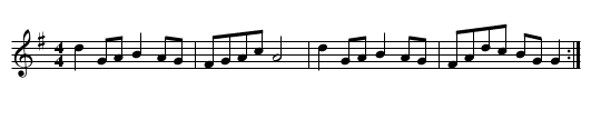 Down the Gort Road - staff notation