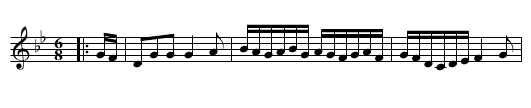 Down the Hill - staff notation