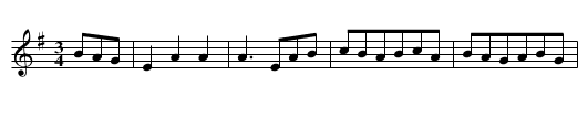 Down the Hill - staff notation