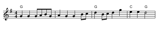 Down The Road - staff notation