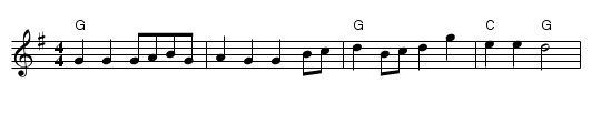 Down The Road - staff notation