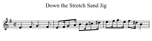 Down the Stretch Sand Jig - staff notation