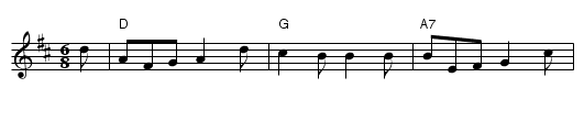 Down the Tannoch Road - staff notation