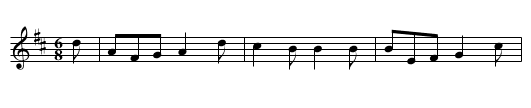 Down the Tannoch Road - staff notation