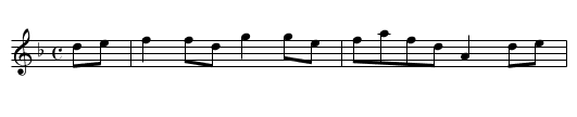 Down the Wagon Way [2] - staff notation
