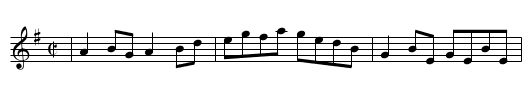 Down through the Broom - staff notation