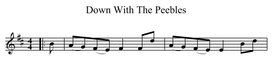 Down With The Peebles - staff notation