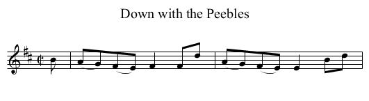 Down with the Peebles - staff notation