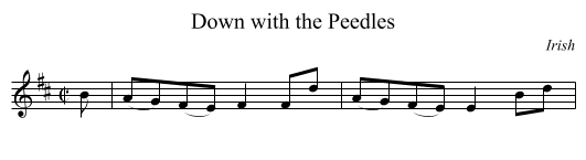 Down with the Peedles - staff notation