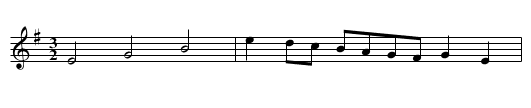 Downfall of a Ginn a Hornpipe - staff notation