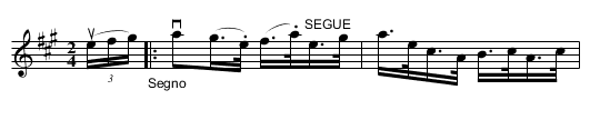 Downfall of Water Street -- Jig - staff notation
