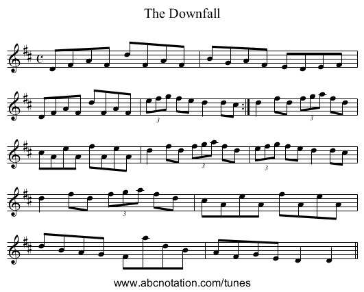 Downfall, The - staff notation