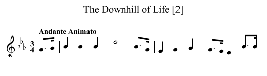Downhill of Life [2], The - staff notation