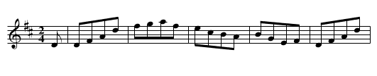Downies' Humour - staff notation