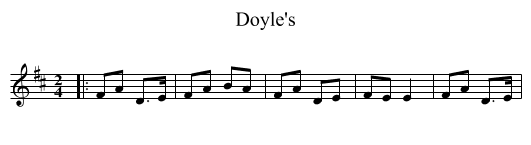 Doyle's - staff notation
