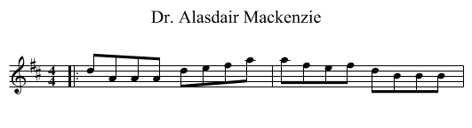 Dr. Alasdair Mackenzie - staff notation