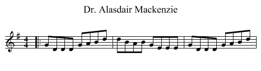 Dr. Alasdair Mackenzie - staff notation