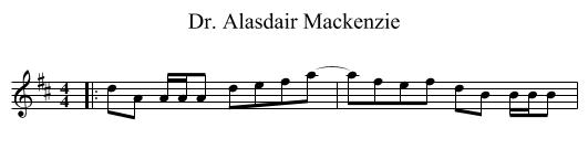Dr. Alasdair Mackenzie - staff notation