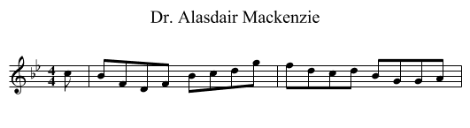Dr. Alasdair Mackenzie - staff notation