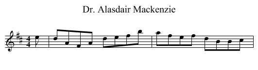 Dr. Alasdair Mackenzie - staff notation