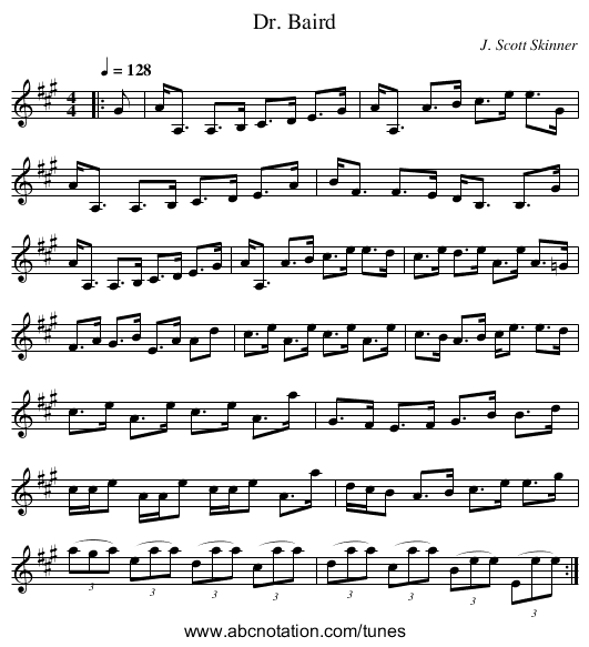 Dr. Baird - staff notation