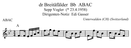 dr Breitäfälder  Bb  ABAC - staff notation